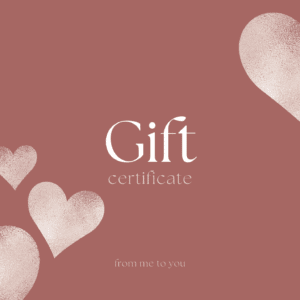 Gift Certificate Printable Card Voucher Pink Heart Minimalist Feminine Template