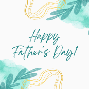 Green and Gold Creative Fathers Day Card Landscape