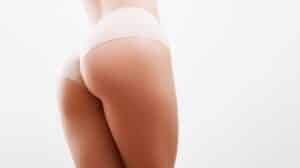 A close-up shot of a woman's glutes after fat transfer for Ozempic® weight loss